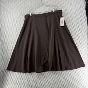 Allison Daley Skirt Women's Size 18‎ Brown A-Line Knee Length Career Casual